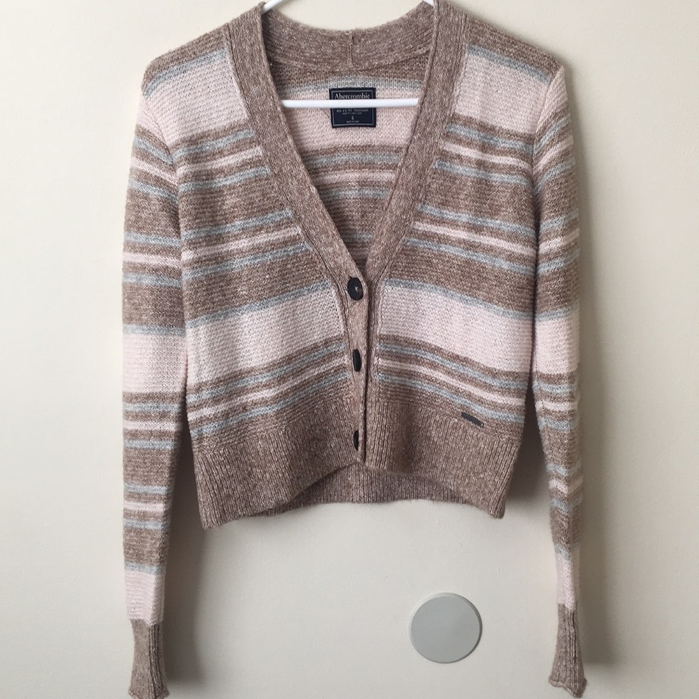 Fuzzy Button Up Sweater